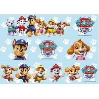 Oblea comestible de Patrulla canina para borde de tarta de 21 x 4,95 cm - 3 unidades