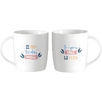 Taza de 350 ml Si no tardas mucho te espero toda la vida - 2 unidades