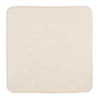 Alfombra de ducha antideslizante de 53 x 52,5 cm de goma beis