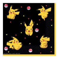 Servilletas de Pokemon Picachu de 16,5 x 16,5 cm - 16 unidades