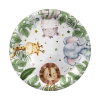 Platos de Animales Vintage de 18 cm - 8 unidades