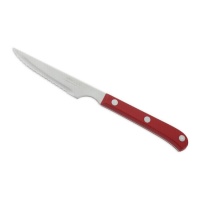 Cuchillo chuletero de 11,5 cm de hoja rojo perlado Steak Basic - Arcos