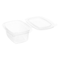 Envase de 0,375 L desechable con tapa bisagra - 50 unidades