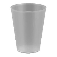 Vasos de 500 ml de plástico transparente ancho - 4 unidades