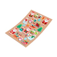 Pegatinas de Navidad de personajes navideños
