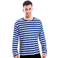 Camiseta de rayas de manga larga para adulto