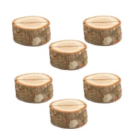 Tronco de madera para tarjeta marcasitios de 4 cm - 6 unidades