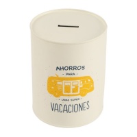 Hucha metálica de Ahorros para unas súper vacaciones - DCasa