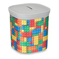 Hucha de Lego cuadrada de 10,2 x 9 x 9 cm