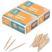Palillos de madera planos de 450 unidades - 2 cajas