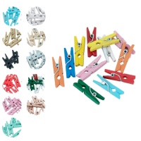 Pinzas de colores de 2,5 cm - 24 unidades