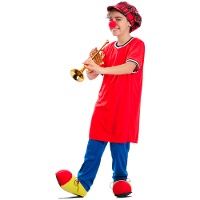 Disfraz de payaso clásico con gorra infantil