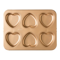 Molde de corazones de 34,5 x 26 x 2,5 cm - Decora - 6 cavidades
