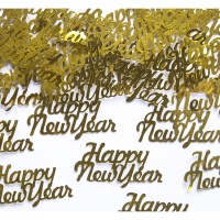 Confeti Happy New Year dorados de 3g