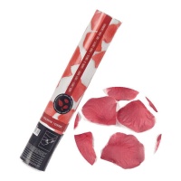 Cañón de confeti de pétalos rojos de 30 cm