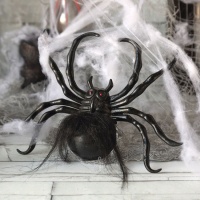 Telaraña de 10 gr blanca con una gran araña