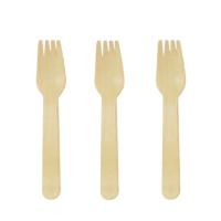 Tenedores de 16 cm de madera - 8 unidades