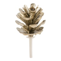 Picks para cupcakes de piña dorada de plástico de 4 cm - Dekora - 144 unidades