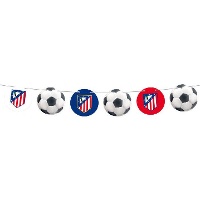 Guirnalda de Atlético de Madrid de escudos y balones - 12 piezas