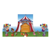Invitaciones de Circo feliz - 6 unidades