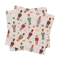 Servilletas de 16,5 x 16,5 cm de cascanueces de colores - 20 unidades