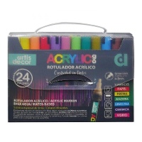 Rotuladores acrílicos Acrylic Go de 4-5 mm tonos básicos - Artis Decor - 24 unidades
