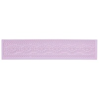 Molde de silicona rectangular de cenefa con lunares de 39 x 8,4 cm - Artis decor