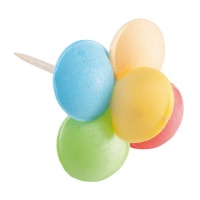 Figura de oblea en forma de globos para tartas de 8 cm - Dekora - 50 unidades
