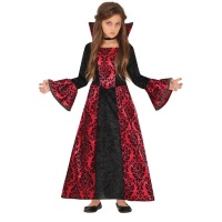 Disfraz de vampiro con estampado gótico para niña