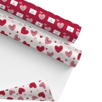 Papel de regalo de Amor con sobre de 2 x 0,70 m - 1 unidad