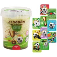 Algodón de azúcar de Futbol con pegatina - 30 gr