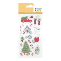 Pegatinas de fondo transparente de diseños navideños
