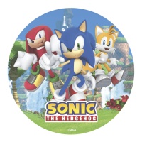 Oblea comestible de Sonic de 20 cm