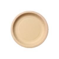 Platos de 22 cm de fibra de bambú - 10 unidades