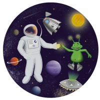 Platos de astronauta y espacio de 23 cm - 8 unidades