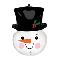 Globo de muñeco de nieve cabeza de 43 x 58 cm - Anagram