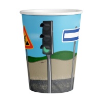 Vasos de Construcción excavadora de 250 ml - 8 unidades