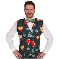 Chaleco navideño con bolas