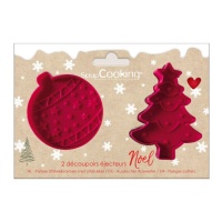 Cortadores de figuras de Navidad con expulsor - Scrapcooking - 2 unidades
