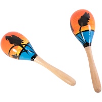 Maracas de atardecer de 20 cm - 2 unidades