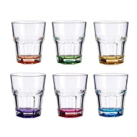 Vaso de 285 ml con base coloreada - 6 unidades