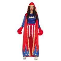 Disfraz de boxeador american para mujer