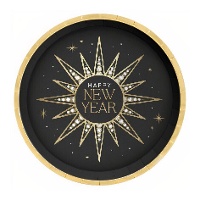 Plato de Happy New Year de 17 cm - 6 unidades