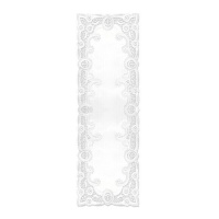 Blonda de 48 x 17 cm rectangular de papel blanco - 7 unidades