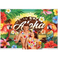 Mural decorativo Hawaiano de tela de 2,20 x 1,50 m