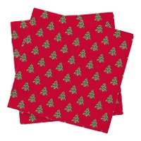 Servilletas de 16,5 x 16,5 cm de abeto navideño rojas - 20 unidades