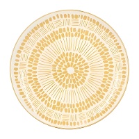Plato de 19 cm estampado amarillo