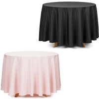 Mantel de 2,30 m de tela de tela negro o rosa - 1 unidad