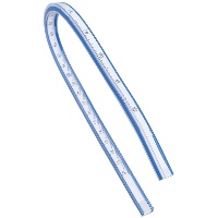 Regla flexible para líneas curvas de 50 cm