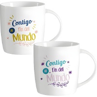 Taza de 350 ml Contigo al fin del mundo - 1 unidad